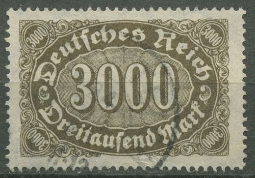 Deutsches Reich 1922/23 Ziffern im Queroval, Queroffset 254 c gestempelt geprüft