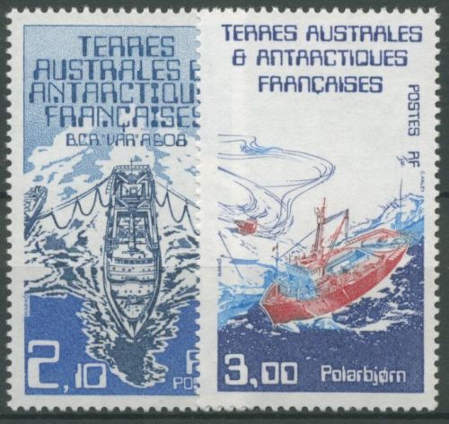 Franz. Antarktis 1986 Schiffe Forschung 212/13 postfrisch
