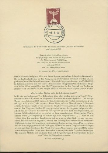 Berlin 1956 Berliner Stadtbilder 147 amtliches Ersttagsblatt ETB 9 (X12978)