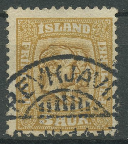 Island 1907/1908 König Christian IX. und König Frederik VIII. 49 gestempelt