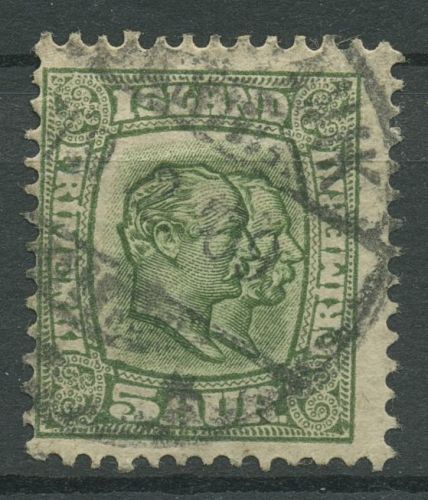Island 1907/1908 König Christian IX. und König Frederik VIII. 51 gestempelt
