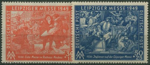 SBZ Allgemeine Ausgabe 1949 Leipziger Messe 230/31 mit Falz