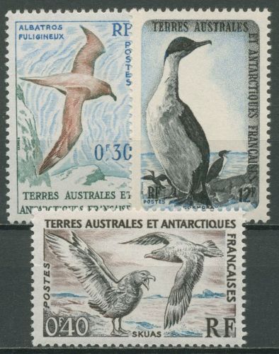 Franz. Antarktis 1959 Vögel Rußalbatros Kerguelenkormoran 14/16 postfrisch