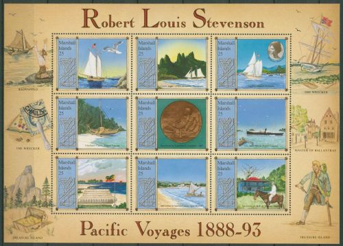Marshall-Inseln 1988 Pazifik-Reisen R. L. Stevenson 176/84 K postfrisch (SG40532)