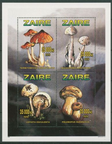 Kongo - Zaire 1996 Pilze 1157/61 A K postfrisch (C42710)