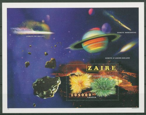 Kongo - Zaire 1996 Mineralien Cuprosklodowskit Block 62 A postfrisch (C42711)