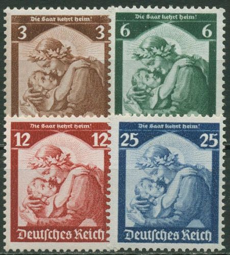 Deutsches Reich 1935 Saarabstimmung 565/68 mit Falz