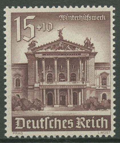 Deutsches Reich 1940 WHW Winterhilfswerk Bauwerke Theater Prag 757 postfrisch