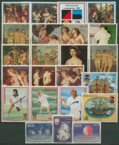 Paraguay 12 verschiedene Marken mit Zierfeldern postfrisch (SG62194)