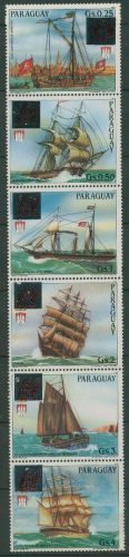 Paraguay 1989 Hamburger Hafen Segelschiffe 4364/69 ZD postfrisch (SG62195)