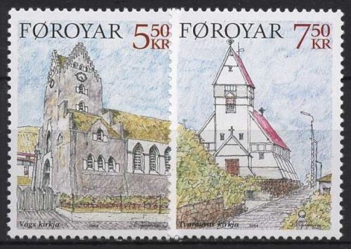 Färöer 2004 Kirchen 511/12 postfrisch
