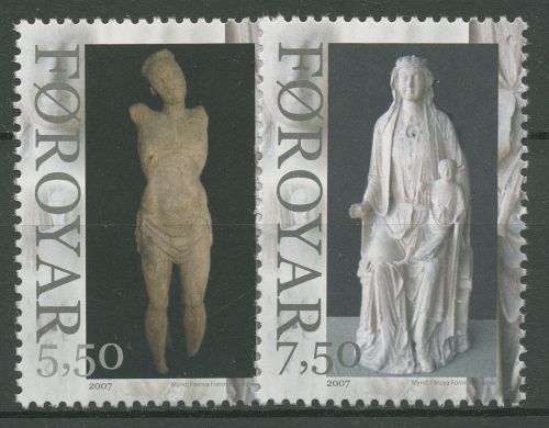 Färöer 2007 Skulpturen Kirche von SKirkjubour 624/25 postfrisch