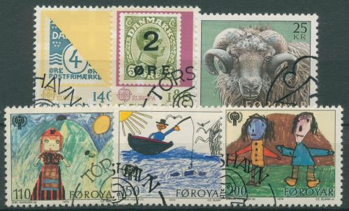 Färöer 1979 kompletter Jahrgang (42/47), gestempelt (G17800)