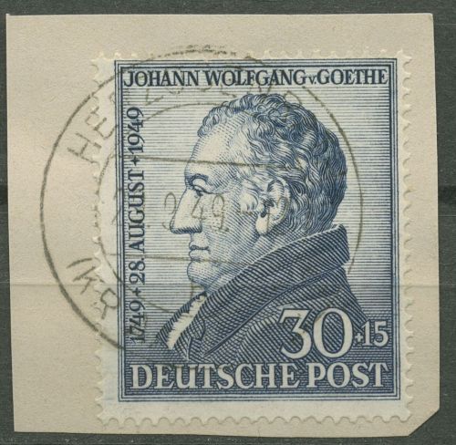 Bizone 1949 200. Geburtstag von Johann Wolfgang von Goethe 110 Briefstück