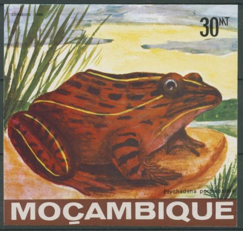 Mocambique 1985 Amphibien Frösche Block 17 postfrisch (C26519)