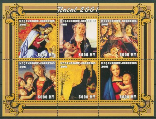 Mocambique 2001 Weihnachten Gemälde 1986/91 K postfrisch (C42714)