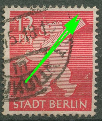 SBZ Berlin & Brandenburg 1945 Freimarke Plattenfehler 5 AA uy f 16 gestempelt