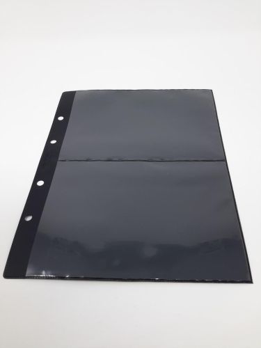 PHILSWISS 20 x Einsteckblatt schwarz 2 Streifen 130 mm gebraucht (Z2033)