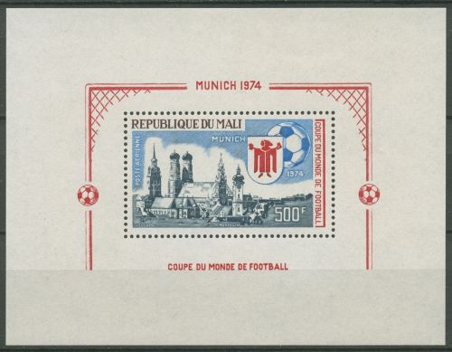 Mali 1973 Fußball-WM in Deutschland '74 München Block 8 postfrisch (C42721)