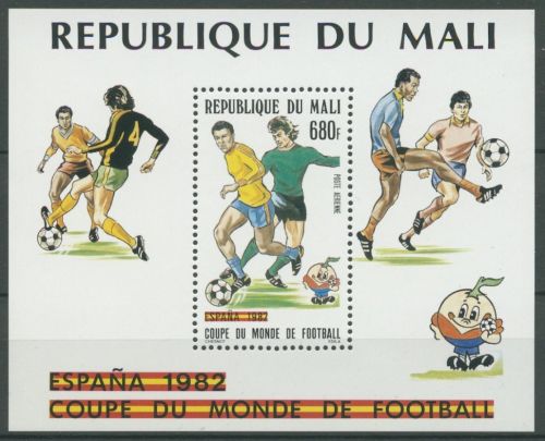 Mali 1982 Fußball-WM Spanien Spielszene Block 20 postfrisch (C27079)