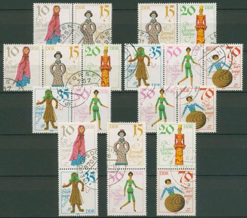 DDR 1979 Historische Puppen 2472/77 ZD alle Kombinationen gestempelt (SG67)