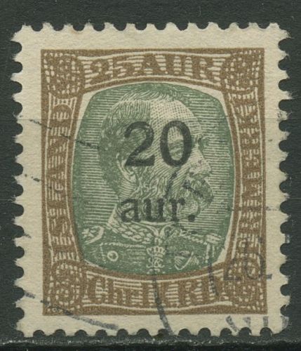 Island 1921 König Christian IX. neuer Wertaufdruck 106 gestempelt