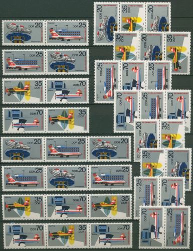DDR 1980 25 Jahre INTERFLUG 2516/19 ZD alle Kombinationen postfrisch (SG31259)