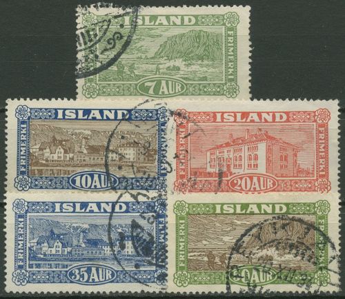 Island 1925 Ansichten Sehenswürdigkeiten 114/18 gestempelt