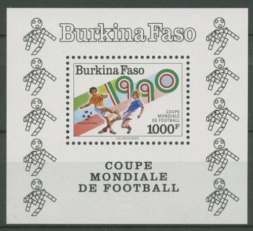 Burkina Faso 1990 Fußball-WM in Italien Block 133 postfrisch (C42728)