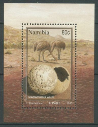 Namibia 1995 Fossilien Straußenvogel Block 22 postfrisch (C25047)