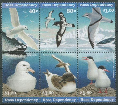Ross-Gebiet 1997 Seevögel der Antarktis Sturmvogel 44/49 ZD postfrisch (C26727)