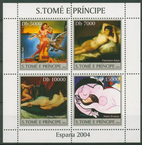 Sao Tomé und Príncipe 2004 Spanische Gemälde 2559/62 K postfrisch (C42767)