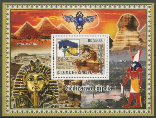Sao Tomé und Príncipe 2008 Altägyptische Kultur Block 655 postfrisch (C42772)
