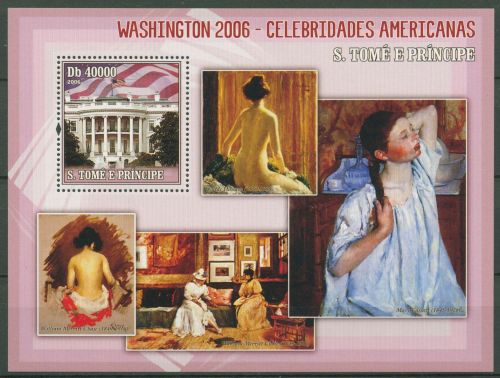 Sao Tomé und Príncipe 2006 amerik. Impressionisten Block 557 postfrisch (C42776)