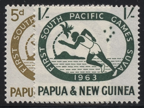 Papua Neuguinea 50/51 postfrisch Insel, Palmen, Sportler