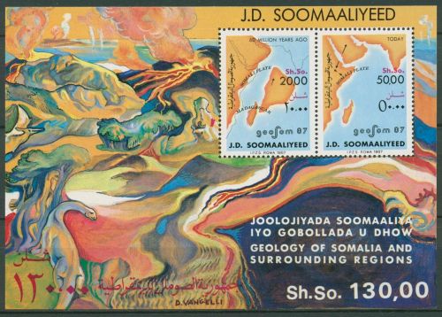 Somalia 1987 Geologie westlicher Indischer Ozean Block 24 postfrisch (C42818)