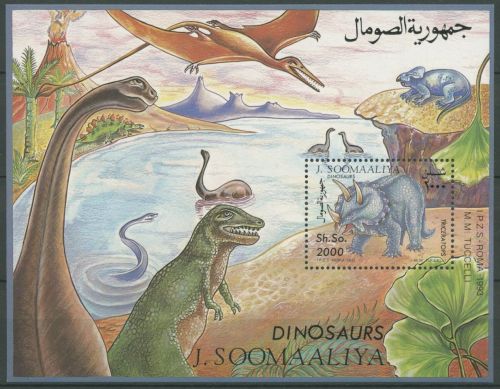 Somalia 1993 Dinosaurier Triceratops Block 29 postfrisch (C26857)