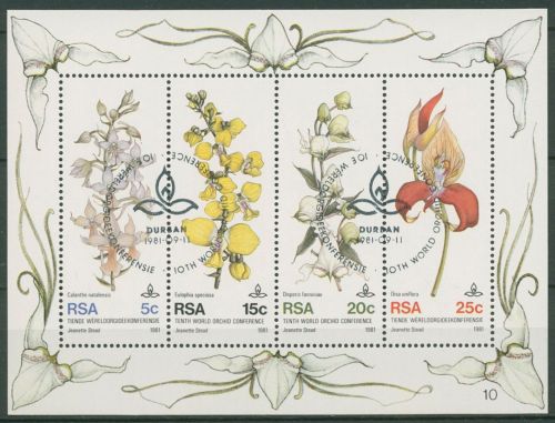 Südafrika 1981 Int. Orchideen-Konferenz Block 12 gestempelt (C42790)