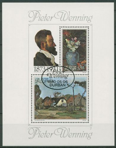 Südafrika 1980 Gemälde von Pieter Wenning Block 9 gestempelt (C42788)