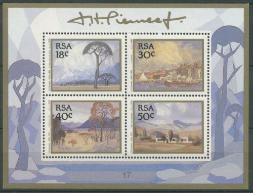 Südafrika 1989 Landschaften Gemälde von Pierneef Block 23 postfrisch (C24980)