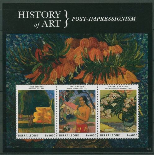 Sierra Leone 2013 Gemälde Gauguin van Gogh 5767/69 K postfrisch (C42804)