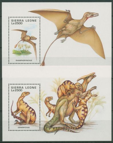 Sierra Leone 1995 Prähistorische Tiere Block 261/62 postfrisch (C42799)