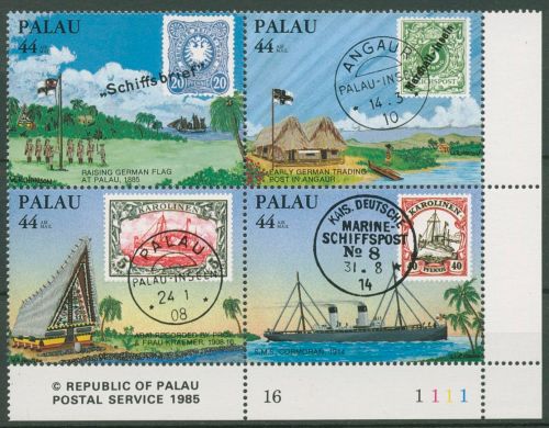 Palau 1985 Handelsvertrag Dt. und Karolinen 84/87 ZD Pl.-Nr. postfrisch (C42819)