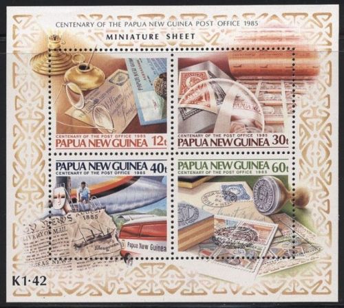 Papua Neuguinea 1985 100 Jahre Postdienst Block 2 postfrisch (C21540)