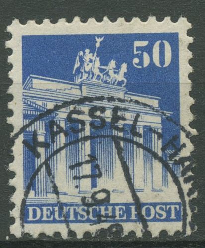 Bizone 1948 Bauten mit weiter Zähnung 91 WF gestempelt