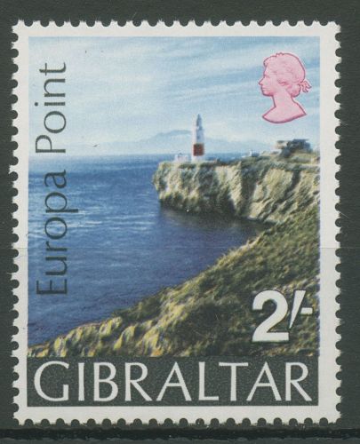 Gibraltar 1970 Europa Point Küste mit Leuchtturm 236 postfrisch