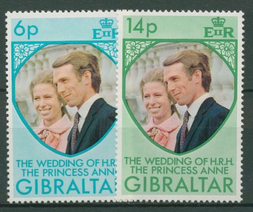 Gibraltar 1973 Prinzessin Anne & Mark Phillips 308/09 postfrisch