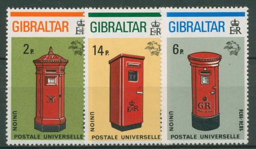 Gibraltar 1974 Weltpostverein UPU Briefkästen 310/12 postfrisch