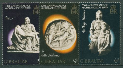 Gibraltar 1975 Kunst Michelangelo 334/36 postfrisch