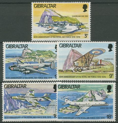 Gibraltar 1978 Luftfahrt Royal Air Force 378/82 postfrisch